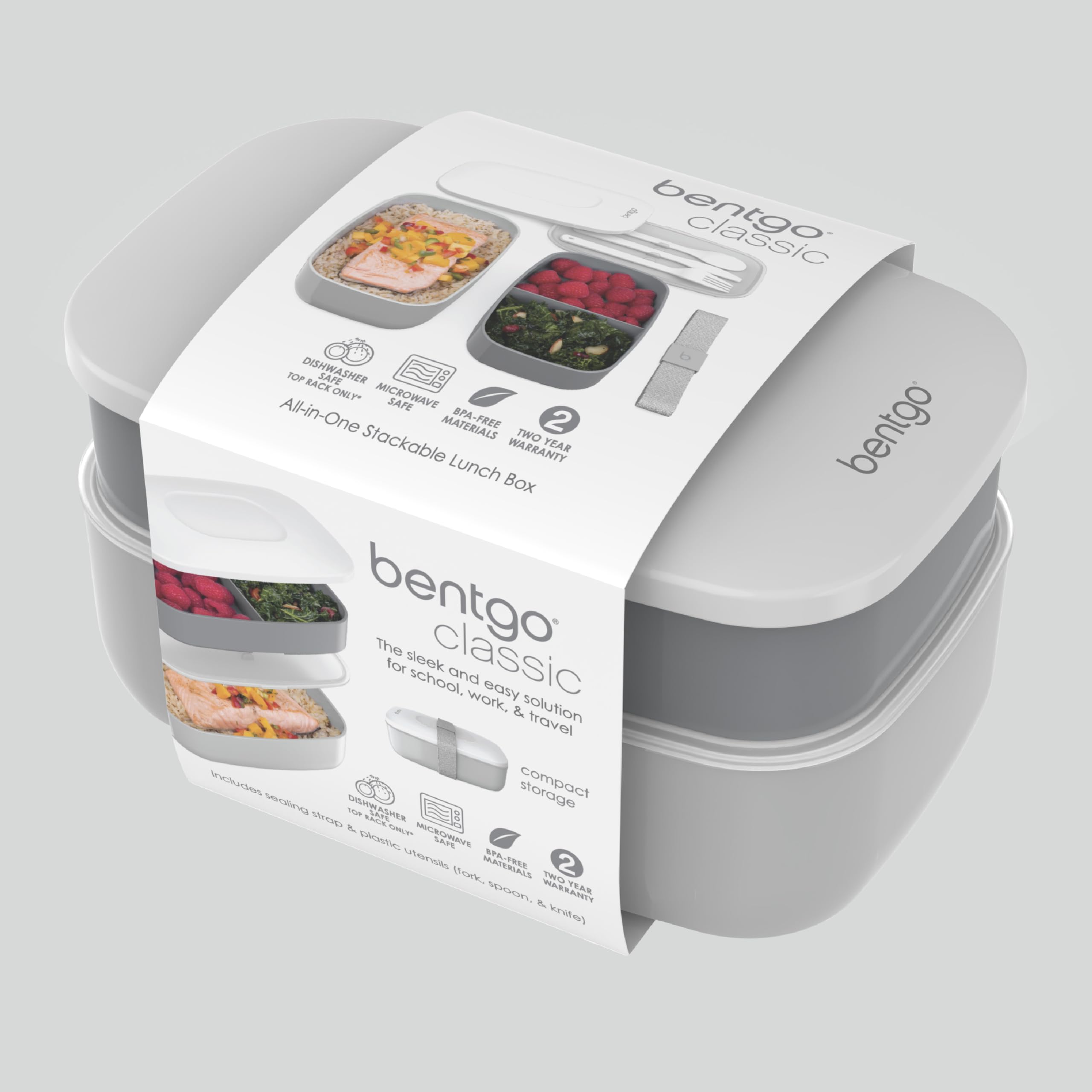 Bentgo Classic microwave-safe main containers for quick, easy cleanup