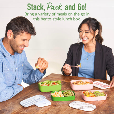 Bentgo Classic nesting design saves space in bags and kitchens.