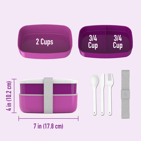 Bentgo Classic Purple bento sealed strap for secure on-the-go transport