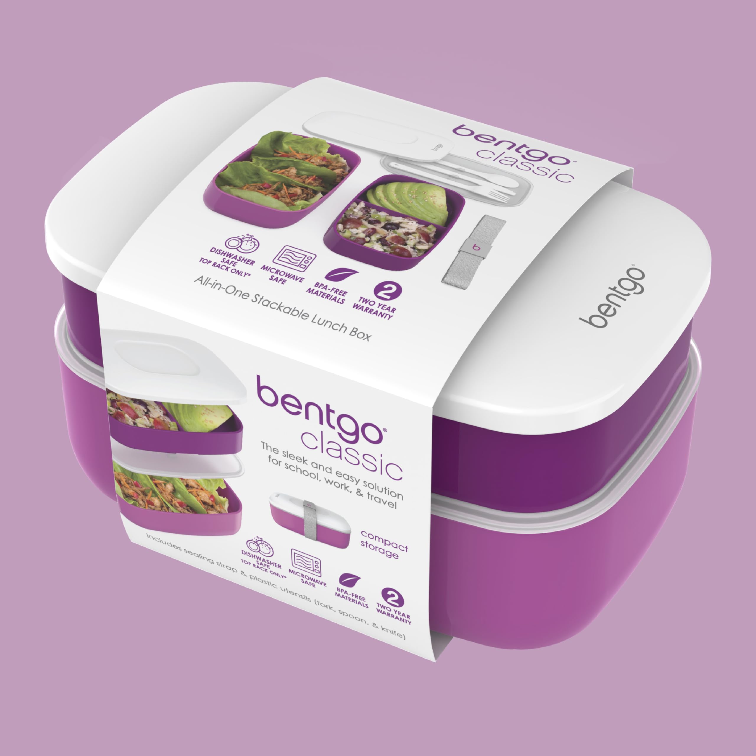 Bentgo Classic Purple bento three compartments ideal for meal prep