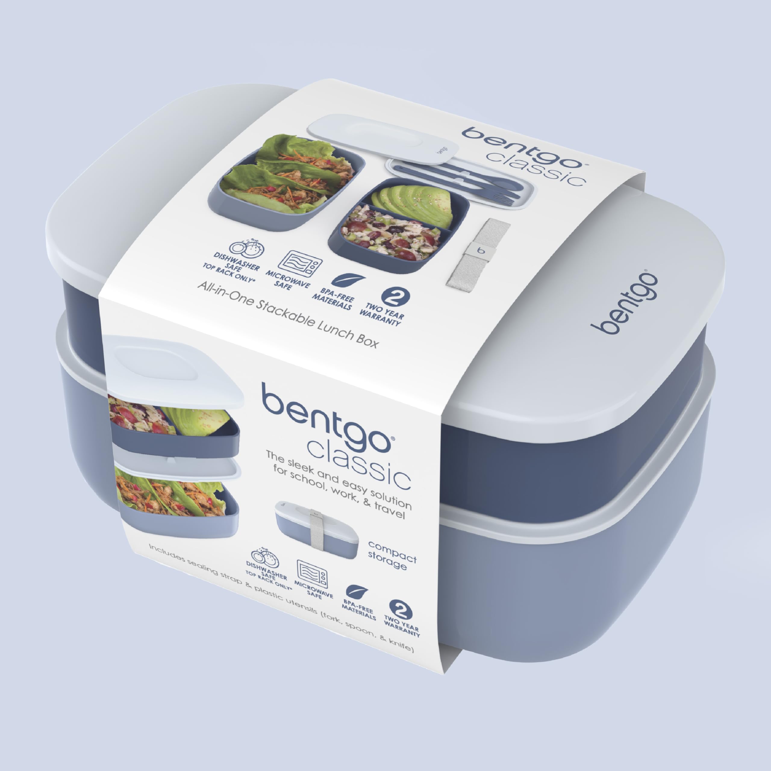Bentgo Classic slate color offers a modern, compact design for busy days.