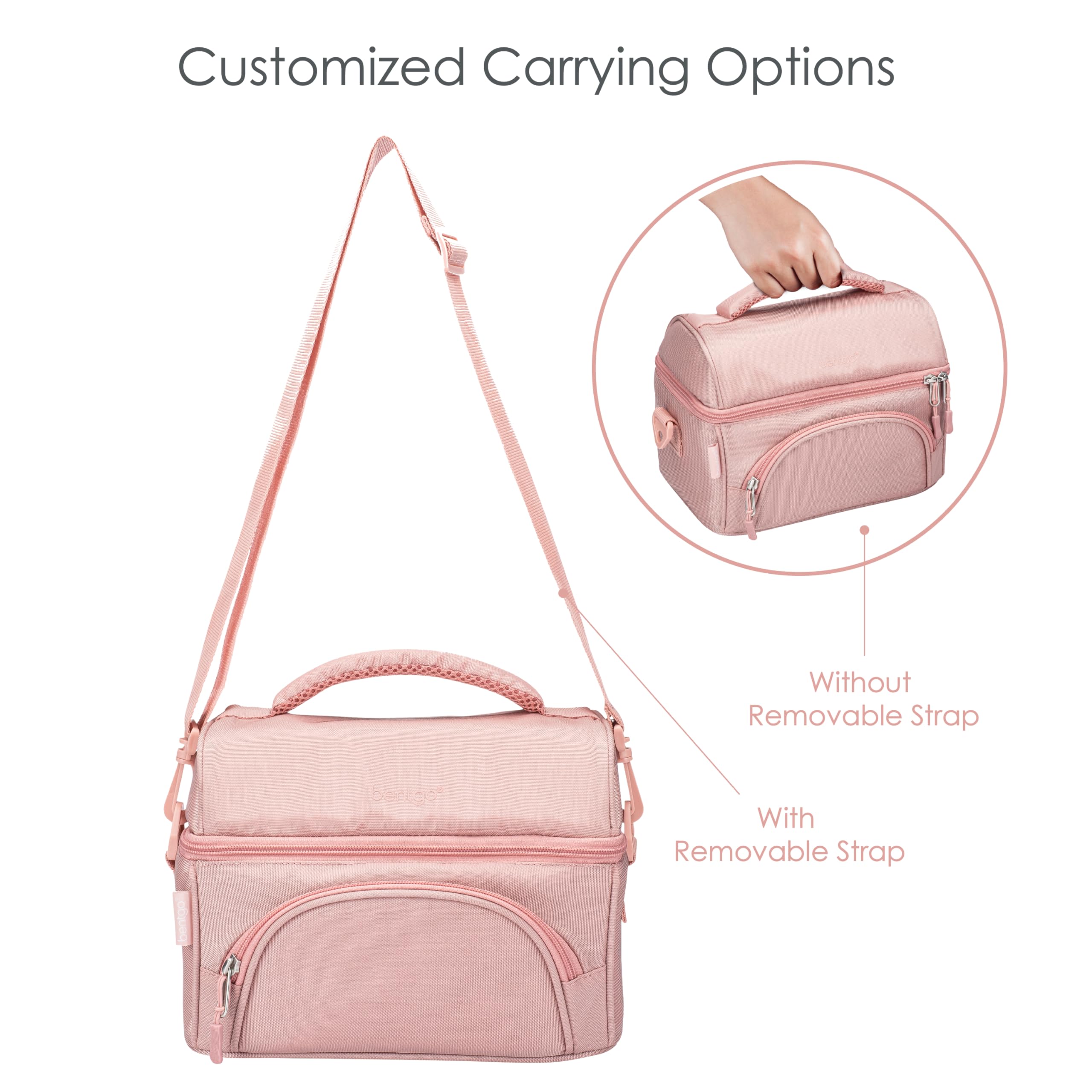 Bentgo Deluxe Lunch Bag 2-way zippers enable quick access from any angle