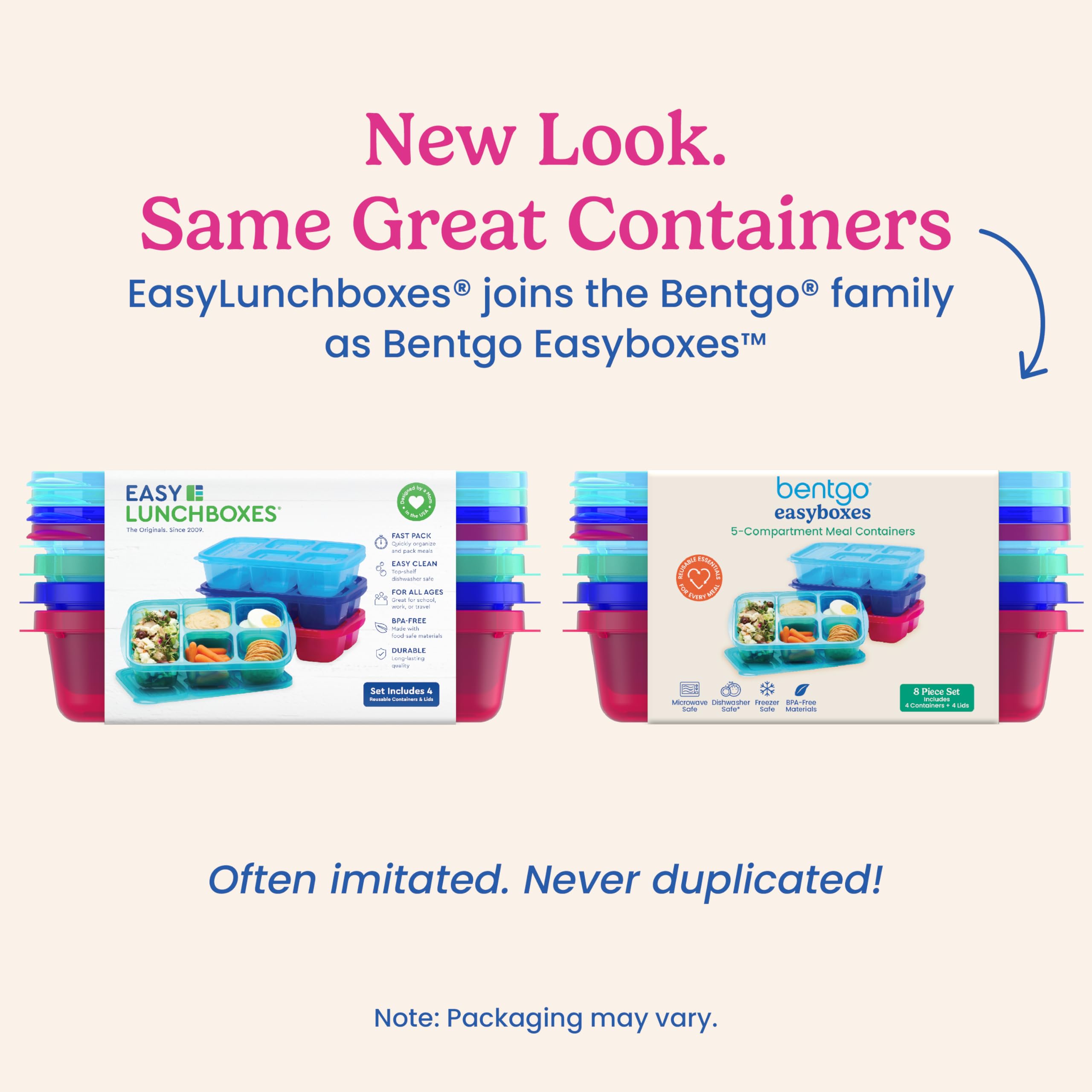 Bentgo Easyboxes dishwasher-safe for simple cleaning after busy days.