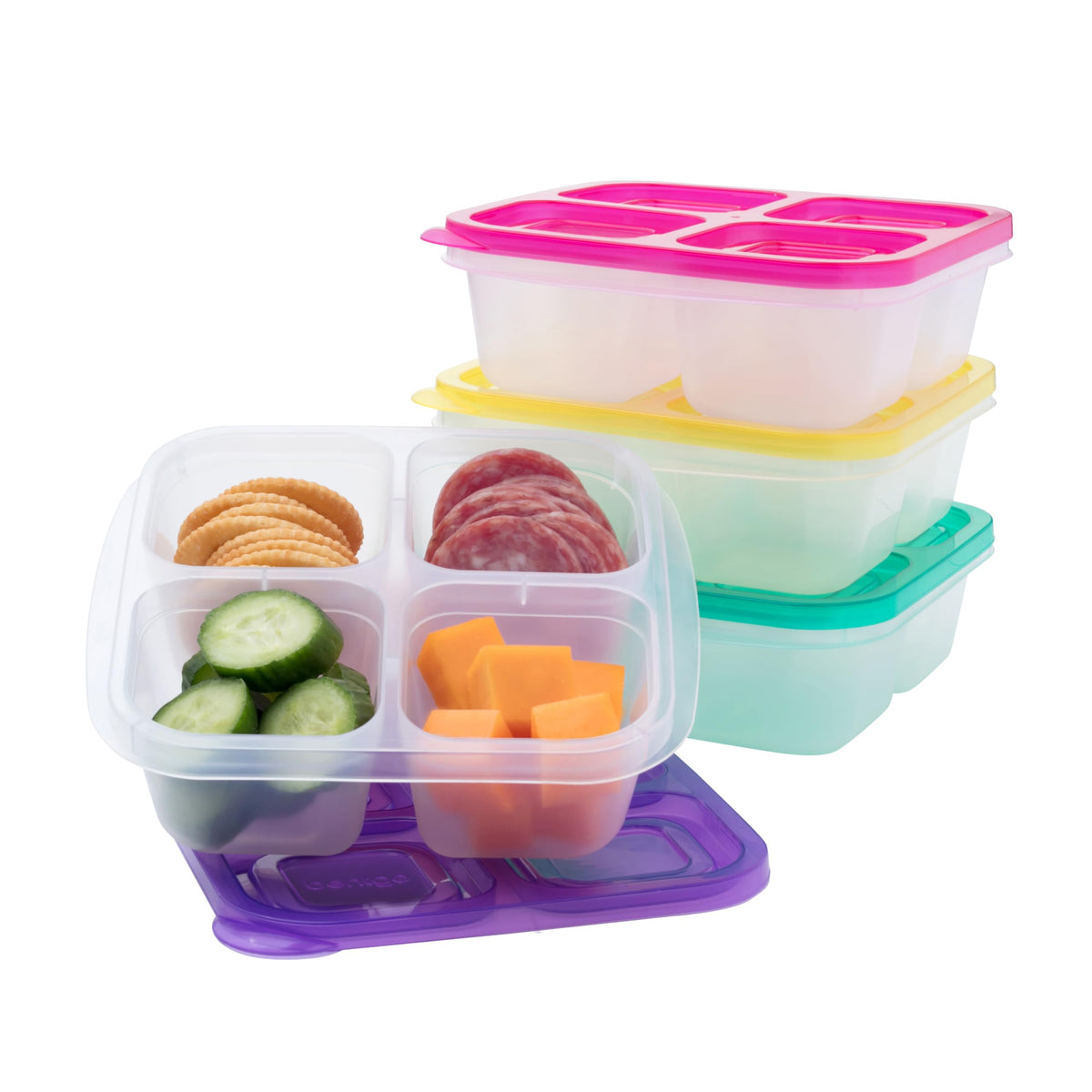 Bentgo Easyboxes four-compartment snack trays for organized meals on the go.