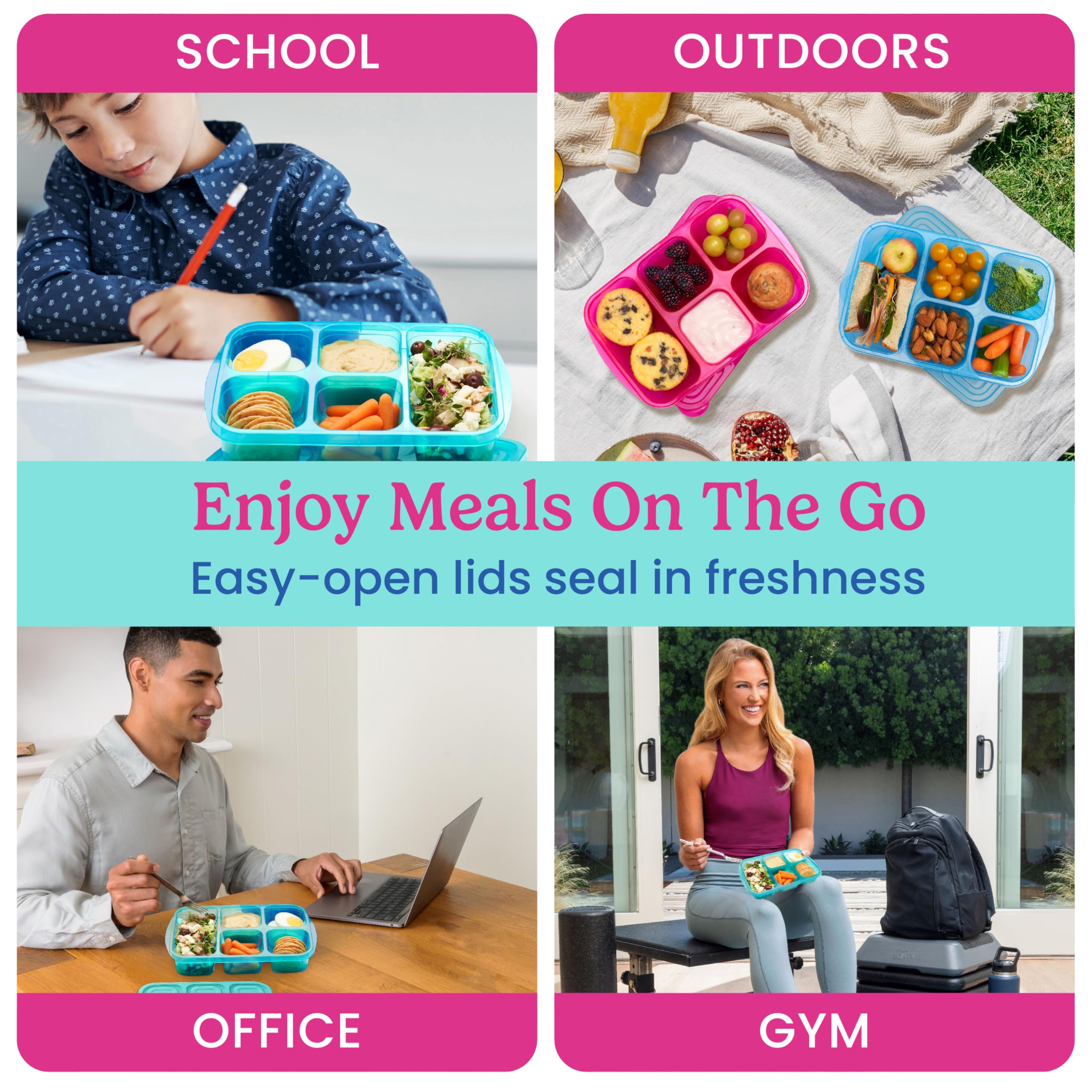 Bentgo Easyboxes freezer-safe to store leftovers without waste.