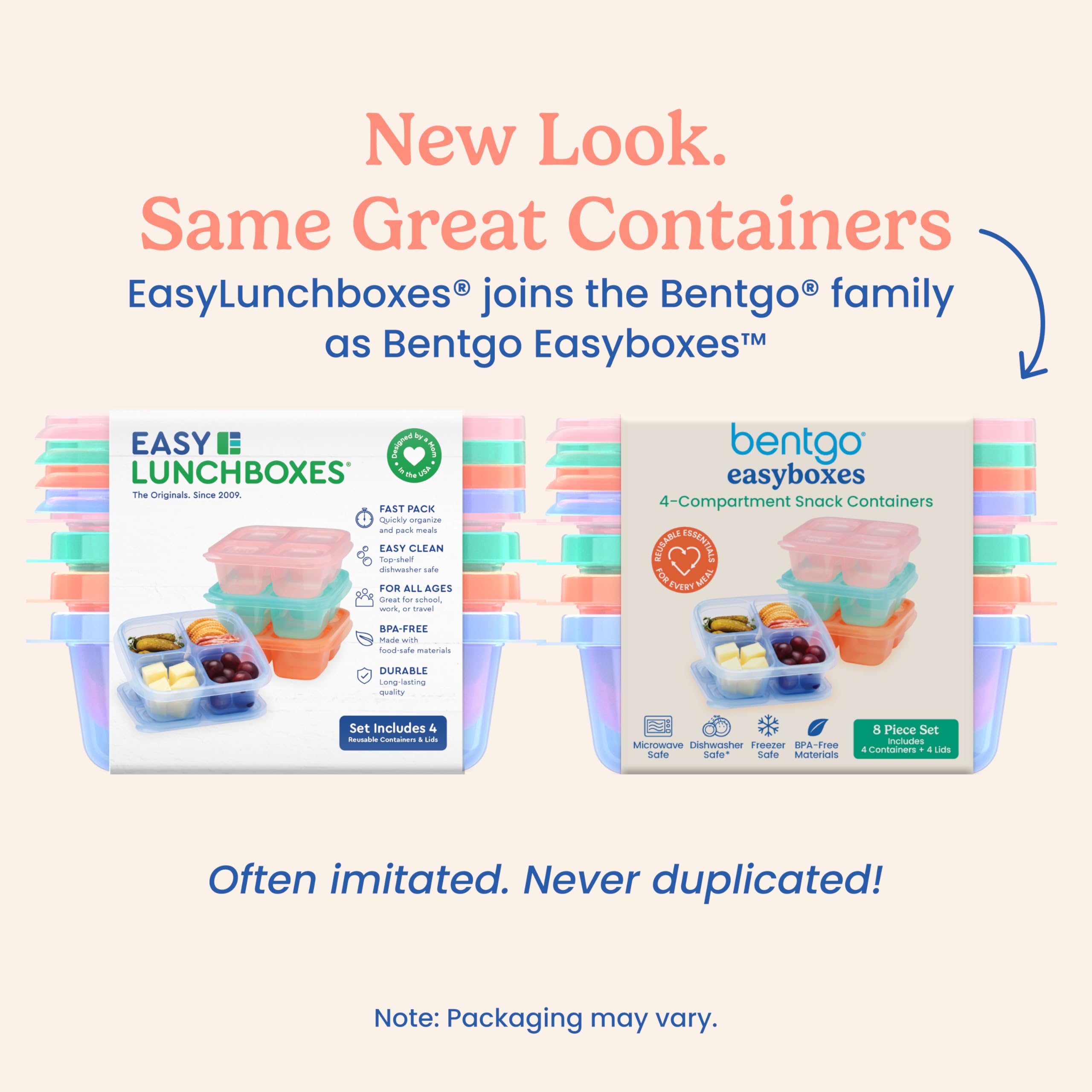 Bentgo Easyboxes freezer-safe containers keep snacks fresh for later.