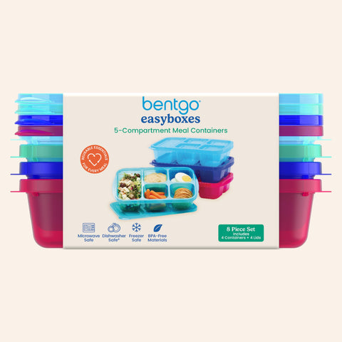 Bentgo Easyboxes jewel-brights set adds colorful appeal to lunches.