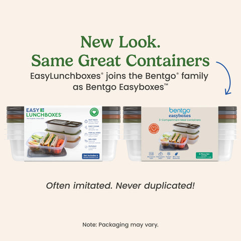 Bentgo Easyboxes microwave-safe containers for quick reheating of lunches.