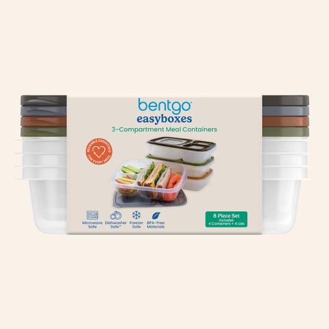Bentgo Easyboxes nest neatly to save cabinet space.