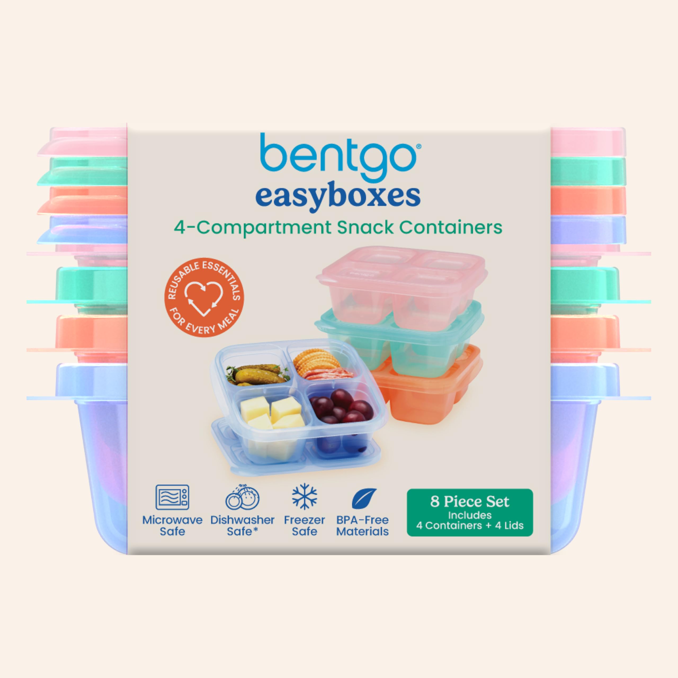 Bentgo Easyboxes portion-control snacks for balanced meals.
