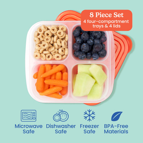 Bentgo Easyboxes four-compartment tray demonstrates easy-to-grab portion control.
