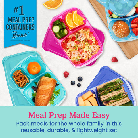Bentgo Easyboxes three-compartment trays ideal for varied portions