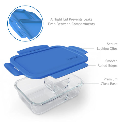 Bentgo Glass Lunch Box in kitchen, dishwasher-safe and microwave-friendly