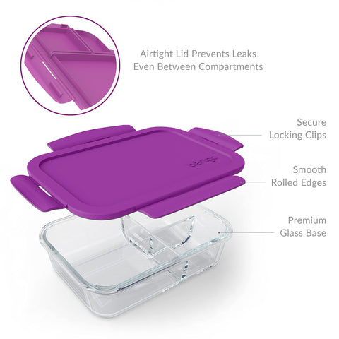 Durable borosilicate glass from Bentgo Glass suitable for dishwasher, microwave, oven, and freezer
