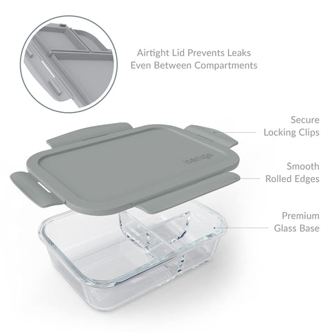 Bentgo Glass Lunch Box portable on-the-go for purses, totes, or backpacks