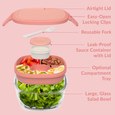 Bentgo Glass reusable fork included for convenient on-the-go meals