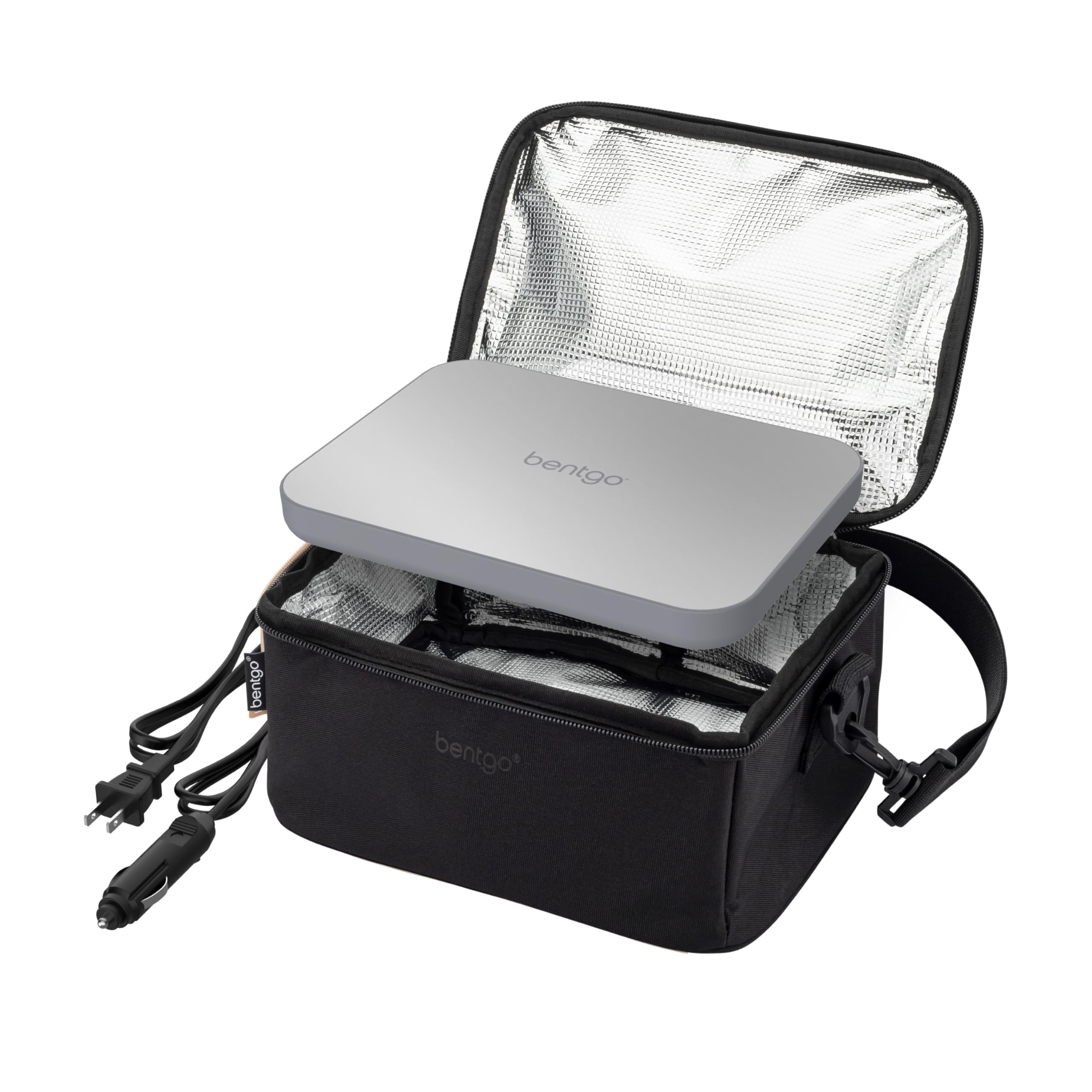 Bentgo Heat electric lunch bag with warming plate heats meals on the go.