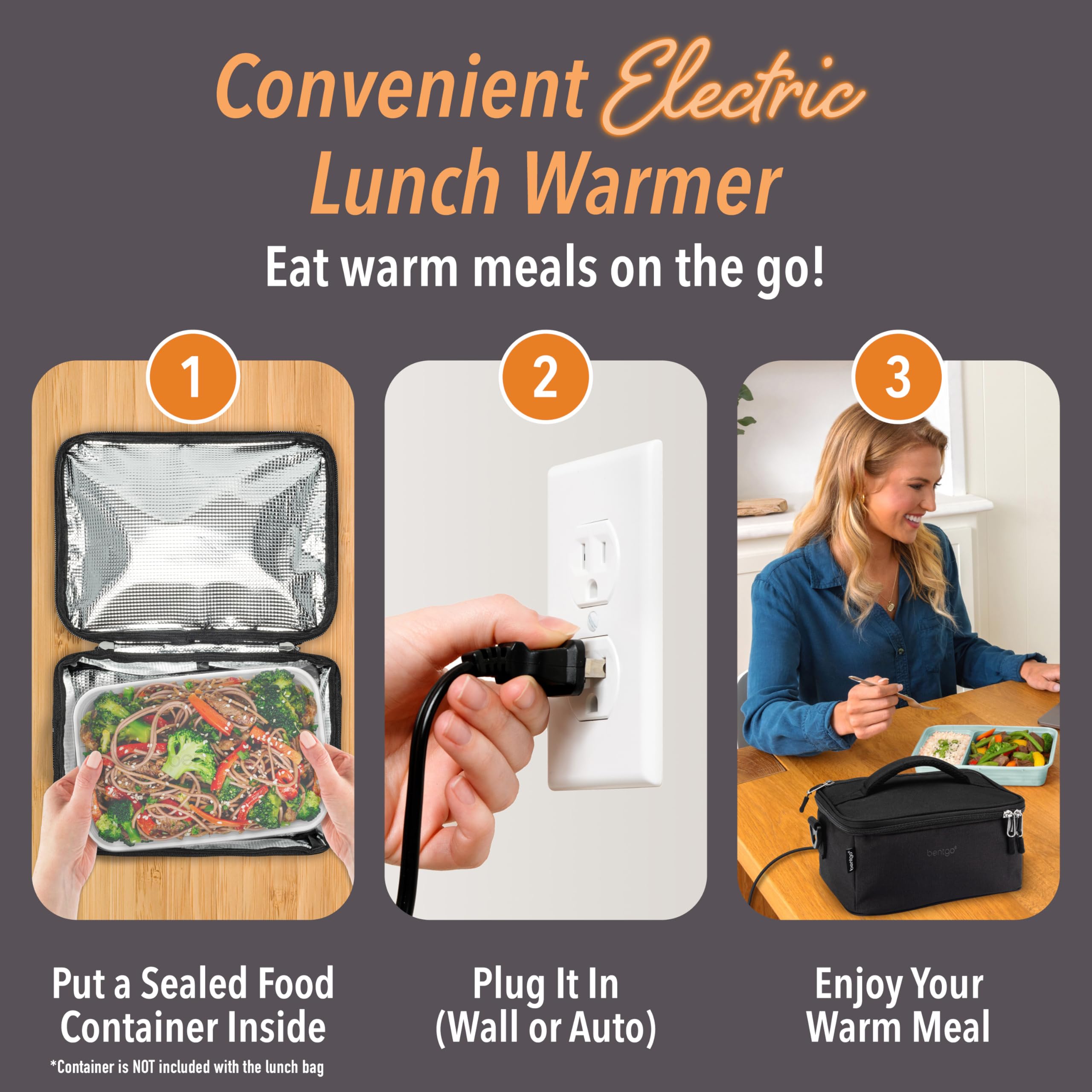 Bentgo Heat removable warming plate for easy cleanup after use.