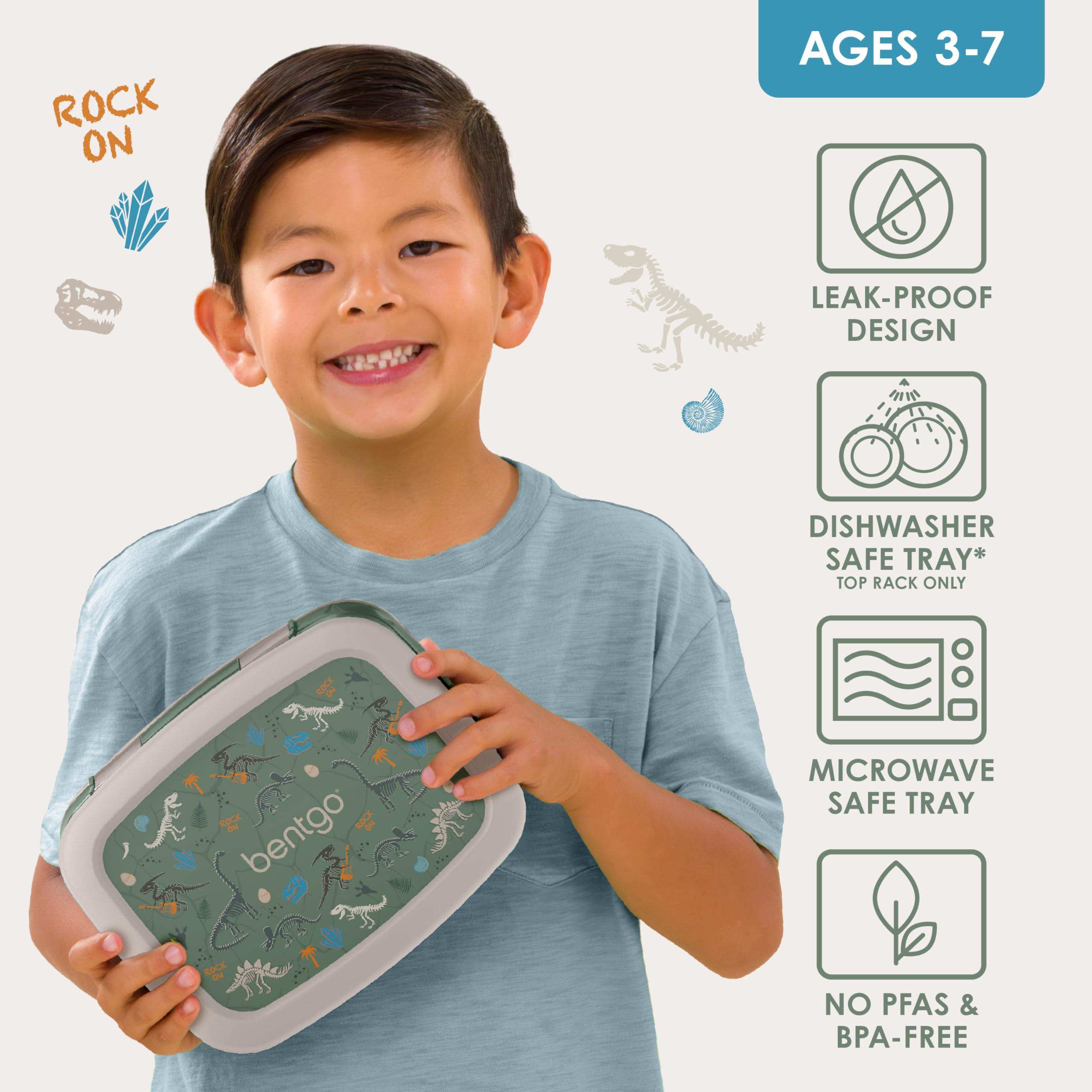 Bentgo Kids Prints drop-proof design endures active daily use by energetic children