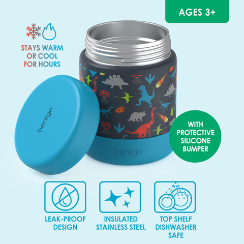 Bentgo Kids removable silicone bumper protects against drops during transport