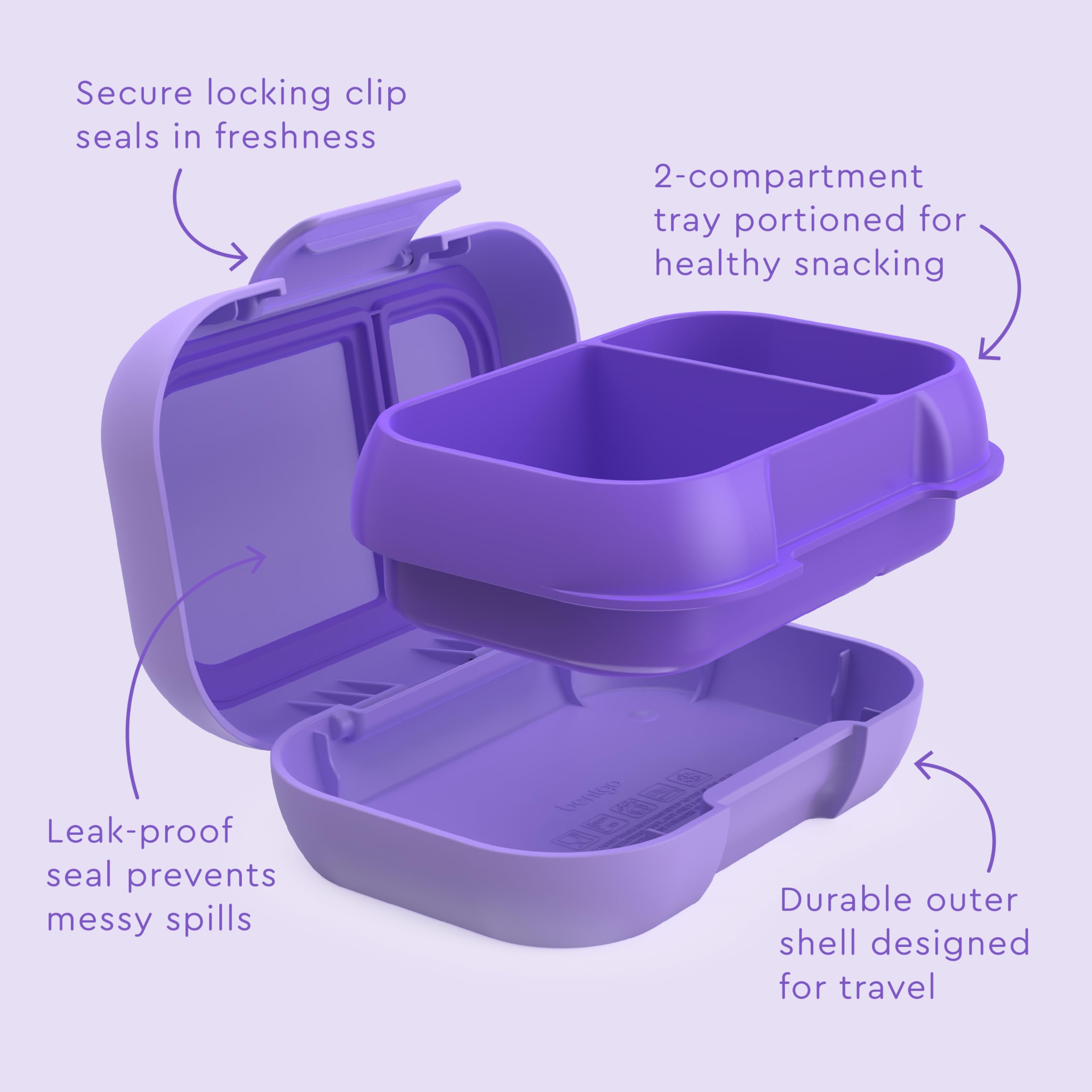 Bentgo Kids Snack BPA-free materials provide safe storage options for kids.