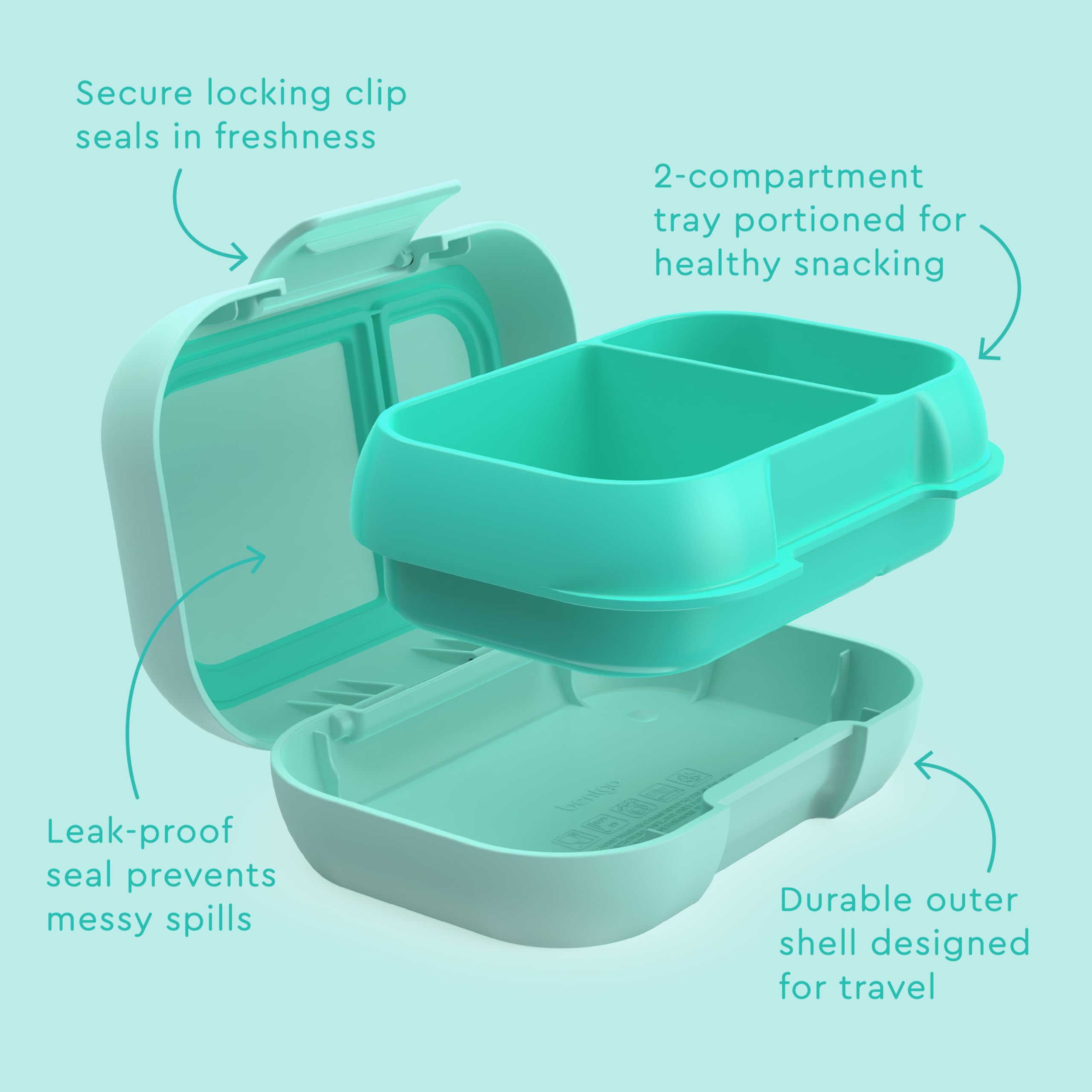 Bentgo Kids Snack dishwasher-safe label indicates easy cleaning after school.