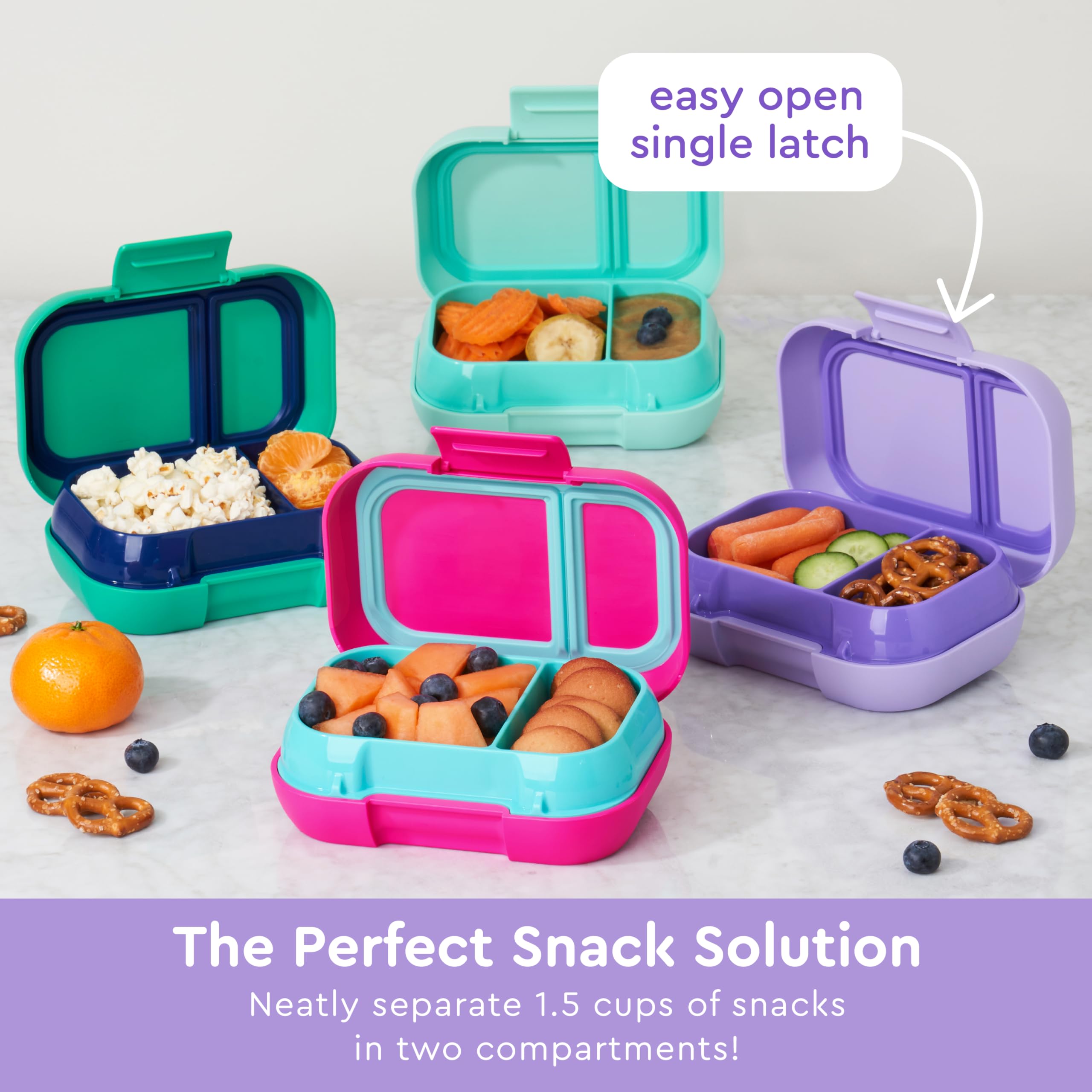 Bentgo Kids Snack is dishwasher-safe for quick cleanup after meals.