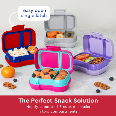 Bentgo Kids Snack dishwasher-safe design simplifies cleanup after activities.