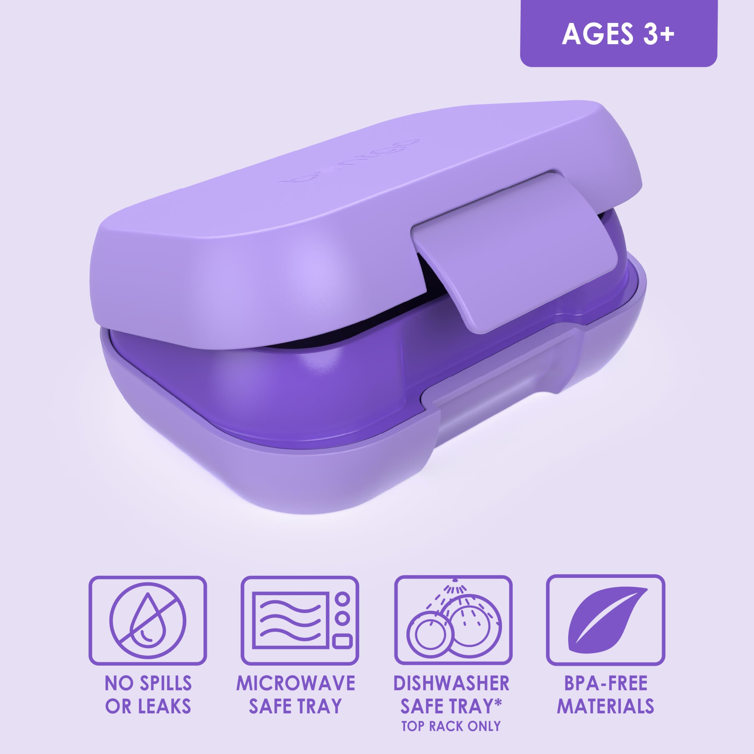 Bentgo Kids Snack easy-open latch supports small hands at snack time.