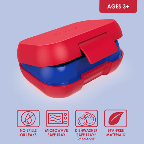 Bentgo Kids Snack easy-open latch for little hands and secure packing.
