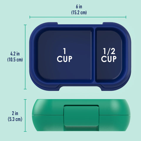 Bentgo Kids Snack green and navy color option ideal for school