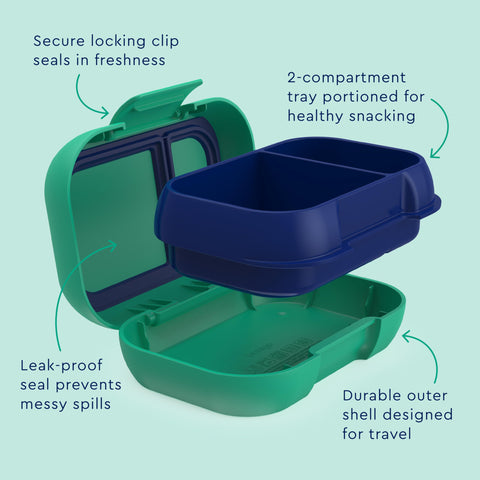 Bentgo Kids Snack microwave-safe with removable tray for reheating