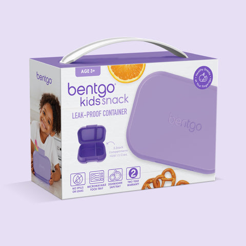 Bentgo Kids Snack purple color adds kid-friendly flair to meals.