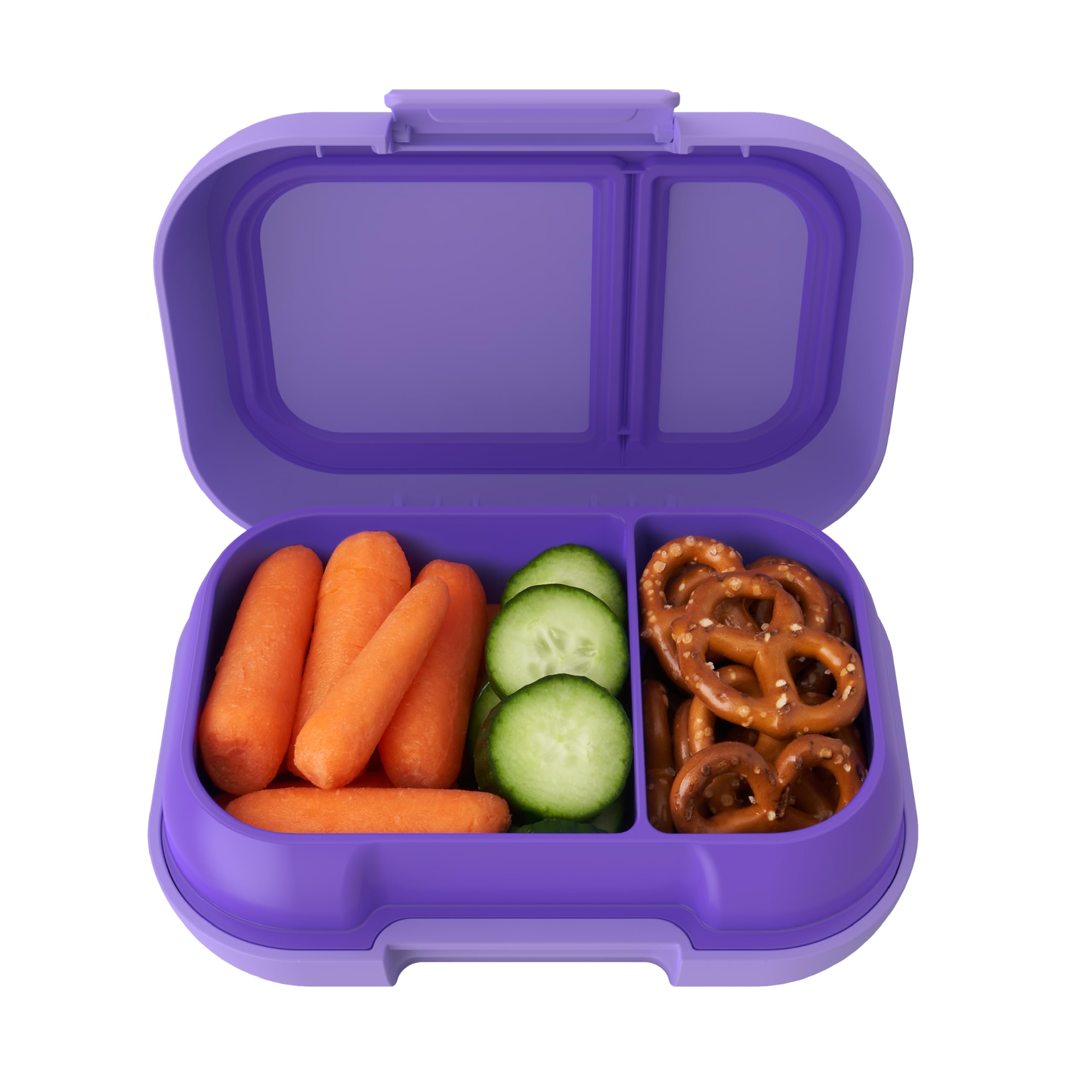 Bentgo Kids Snack two-compartments closeup shows organized portions for snacks.