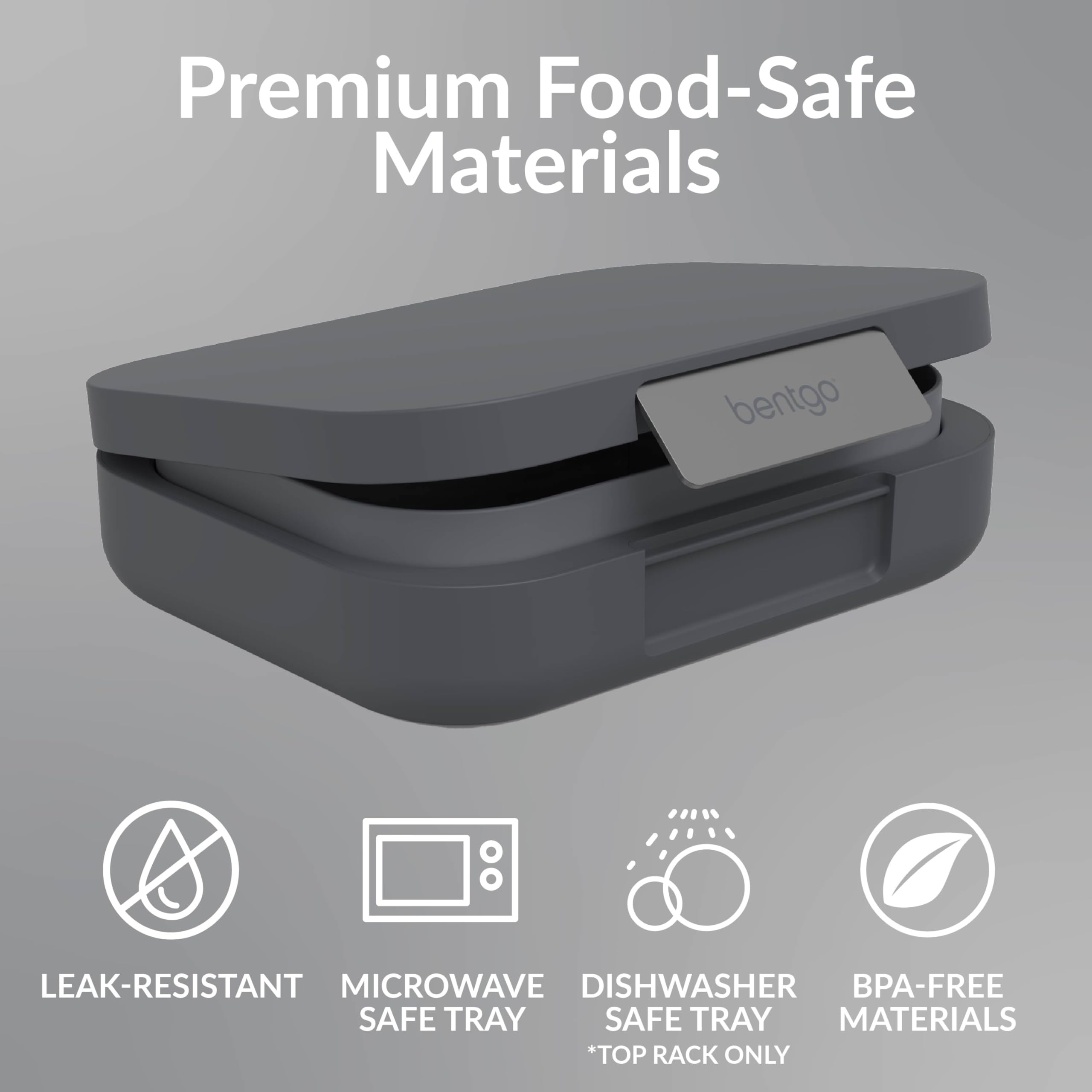 Bentgo Modern leak-resistant lid showing airtight silicone seal for contained meals.