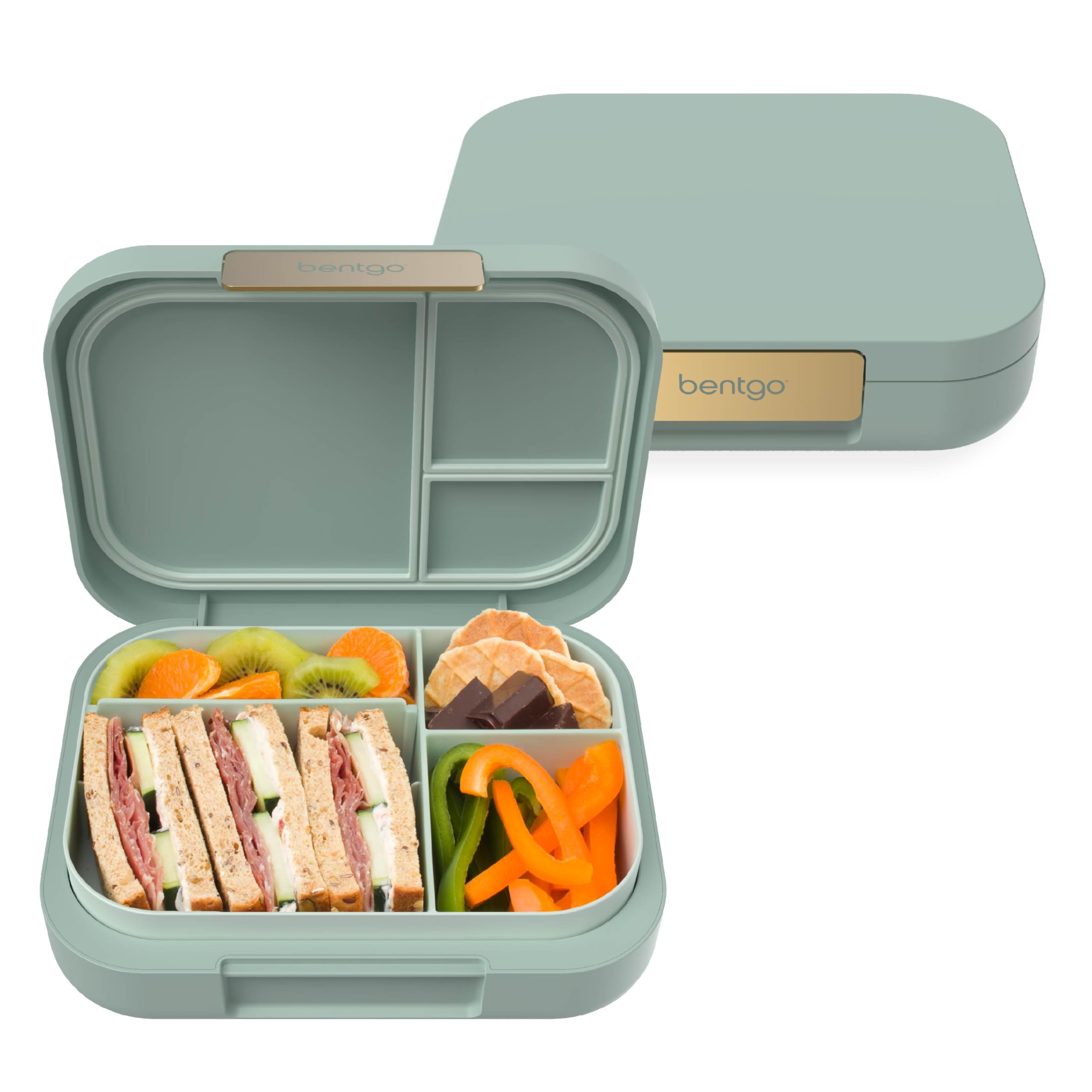 Bentgo Modern mint green lunch box front view showing compact design for busy mornings