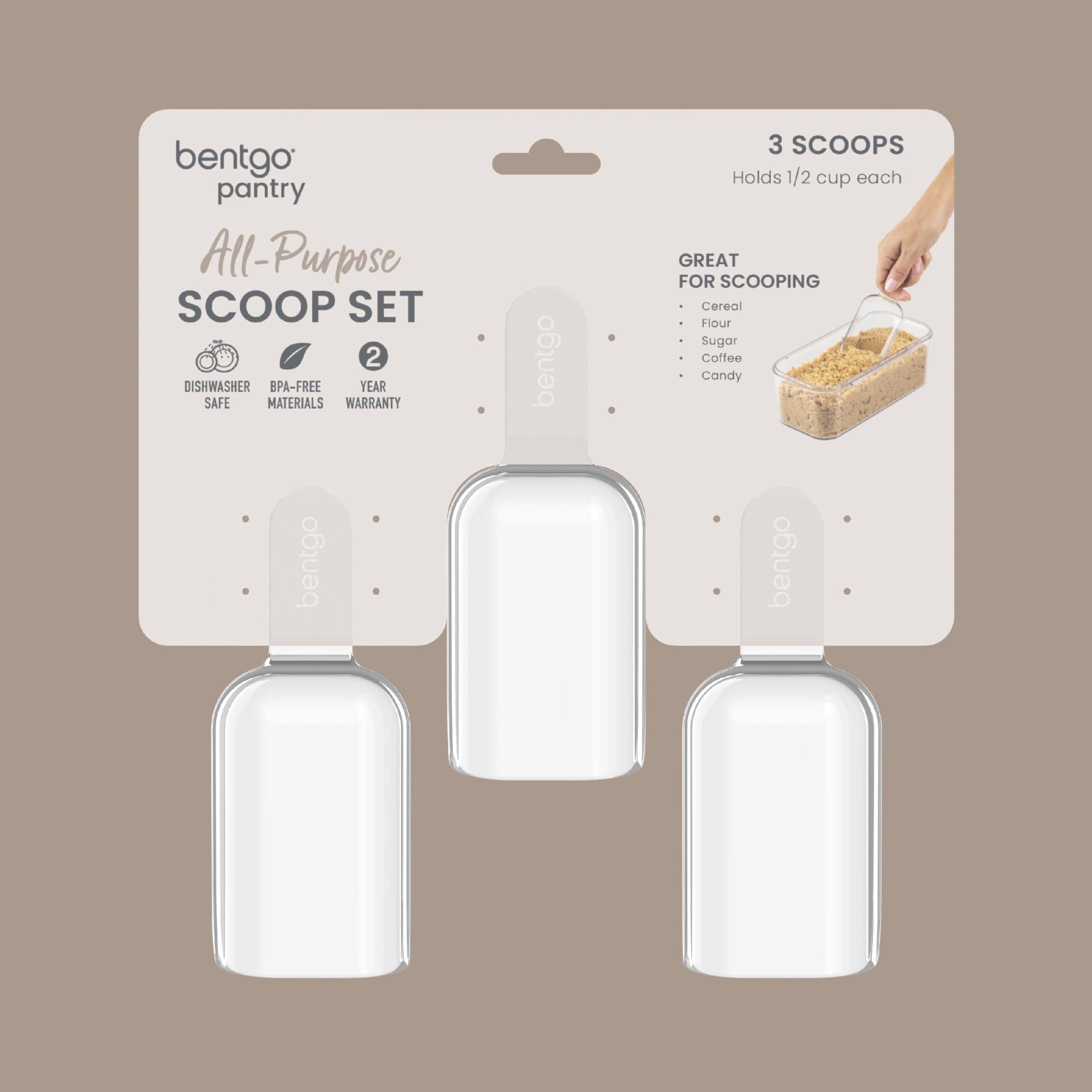 Bentgo Pantry durable scoops designed for long-term kitchen use.