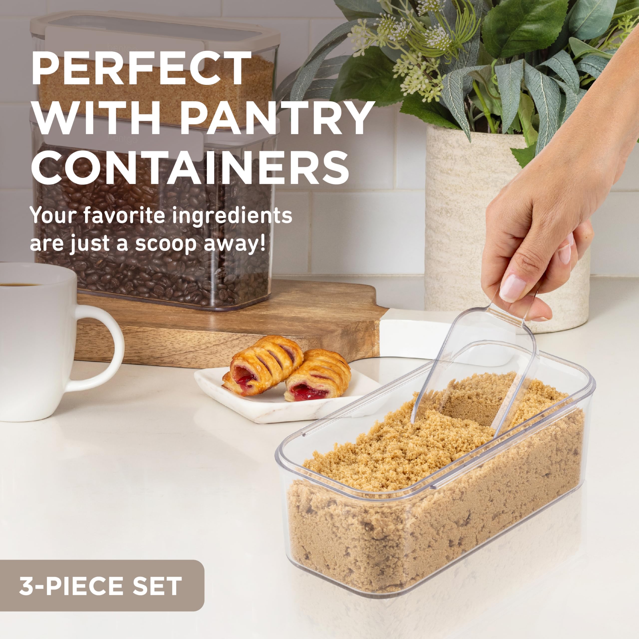 Bentgo Pantry one-half cup scoops for precise measuring.