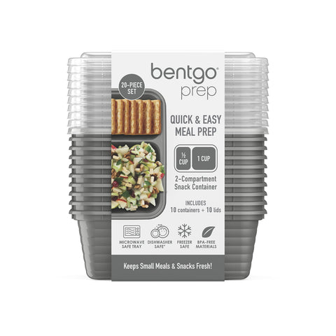 Bentgo Prep set of 10 trays and lids keeps meals organized.
