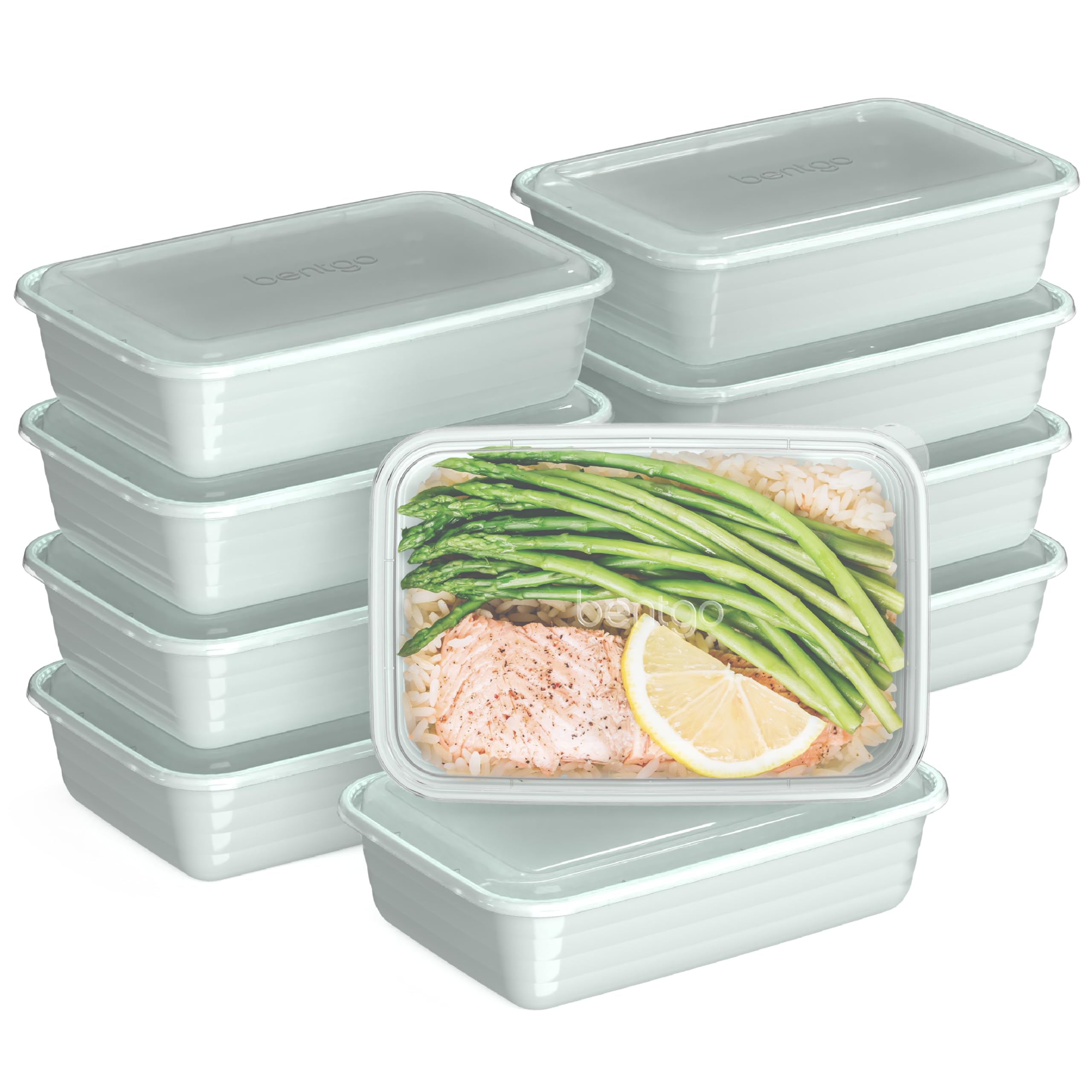 Bentgo Prep mint trays from the 20-piece set for organized meals on the go.