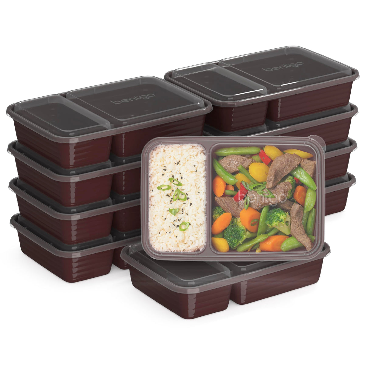 Bentgo Prep 20-piece two-compartment trays for organized meals on the go