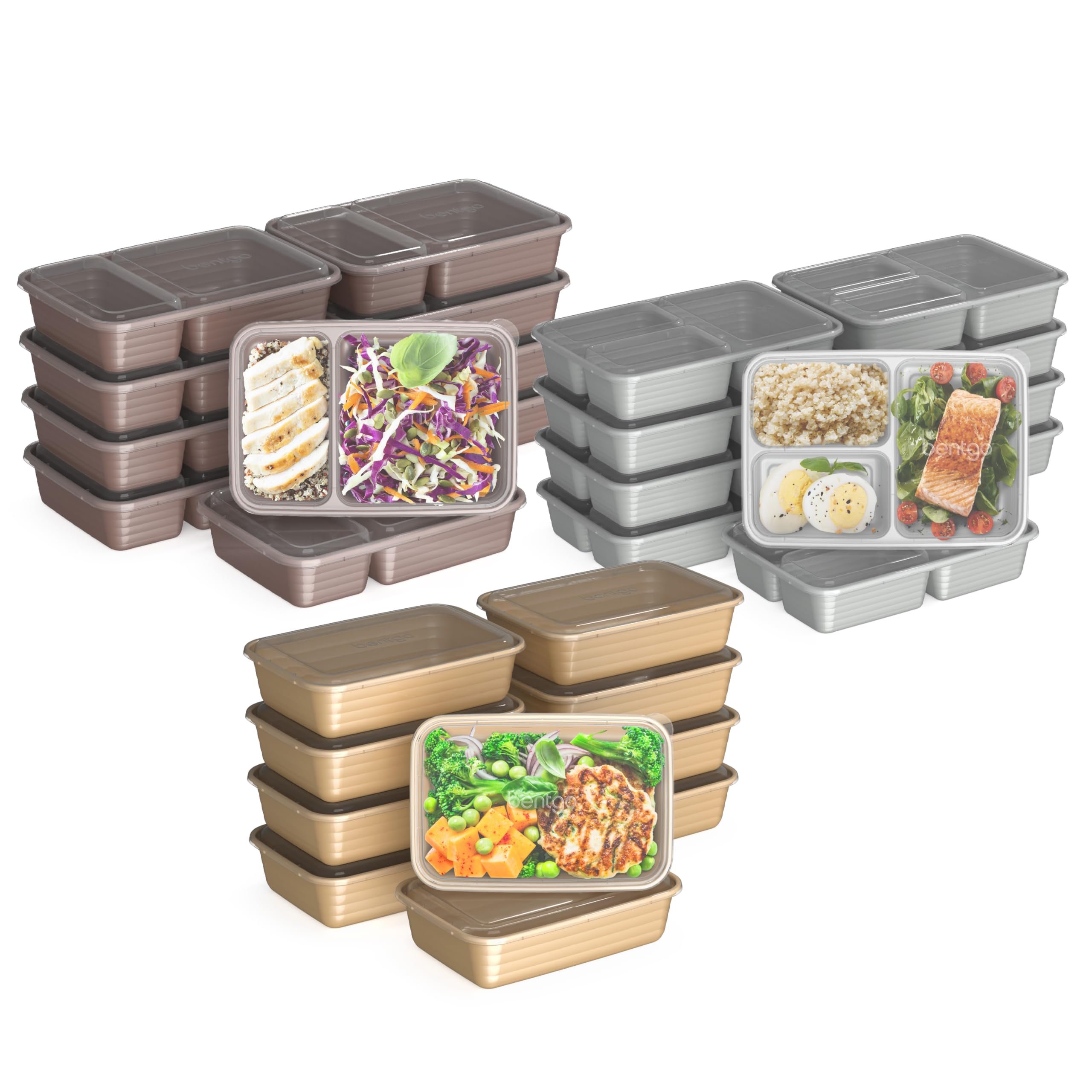 Bentgo Prep 60-piece kit with trays and lids for meal planning.