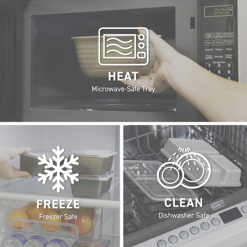 Bentgo Prep microwave-safe trays heat meals safely from freezer to table