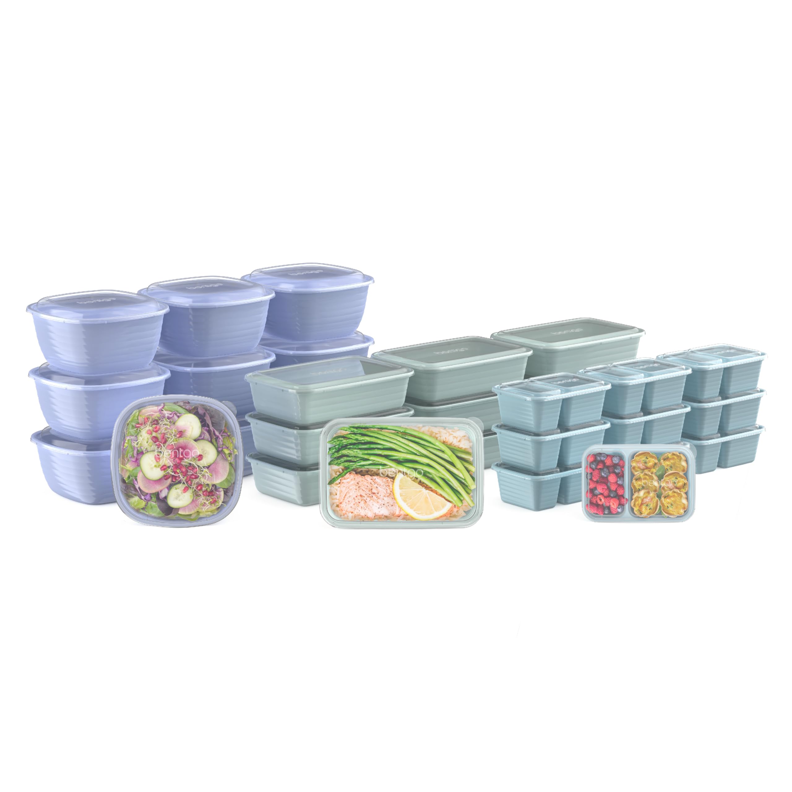 Bentgo Prep trays with embossed volume for easy portioning and quick meals