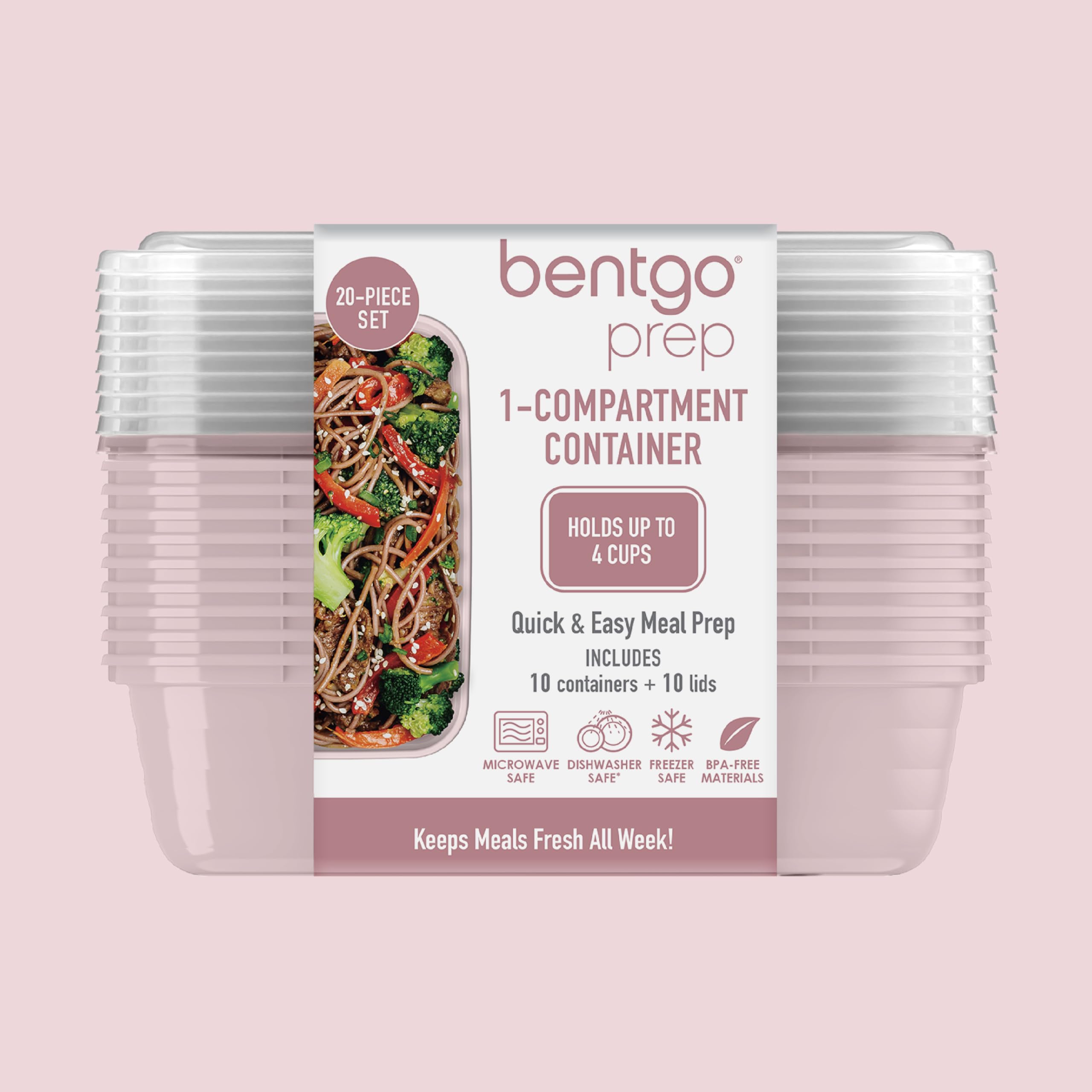 Bentgo Prep blush pink set adds a stylish touch to meal prep.