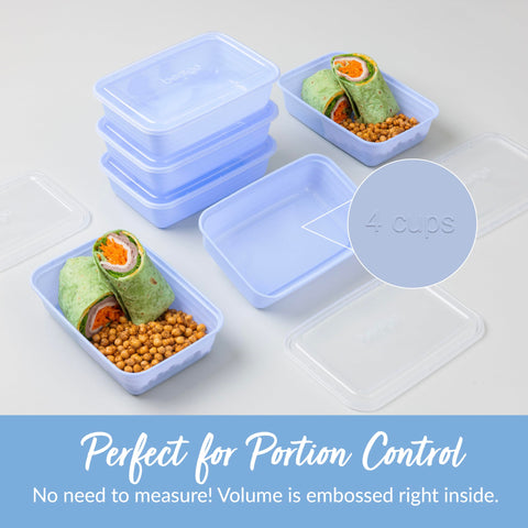 Bentgo Prep clear, stackable lids keep meals fresh and organized.
