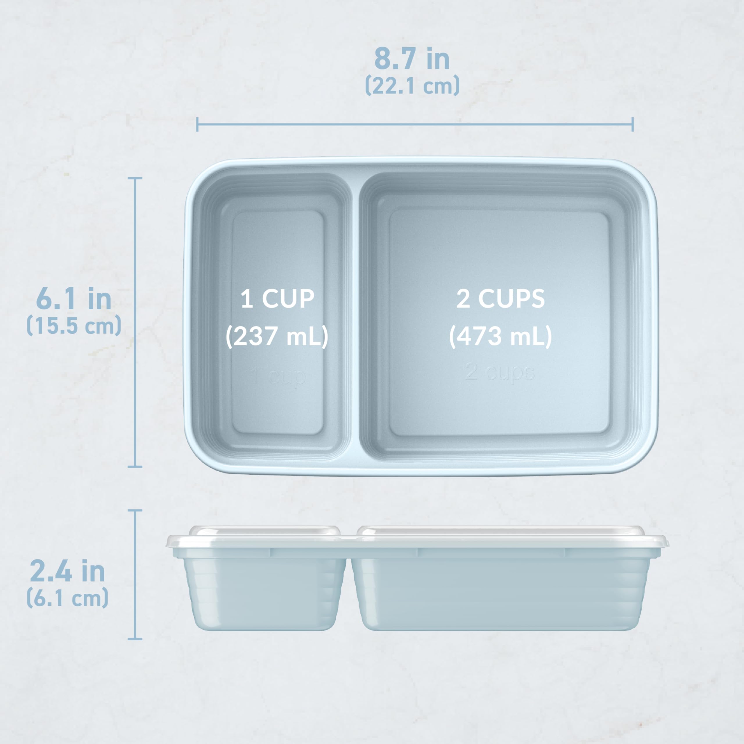 Bentgo Prep top-shelf dishwasher-safe trays simplify cleanup.