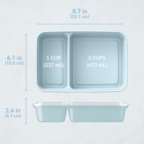 Bentgo Prep top-shelf dishwasher-safe trays simplify cleanup.
