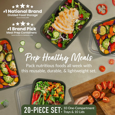 Bentgo Prep with embossed 4-cup measurements aids precise portion control.