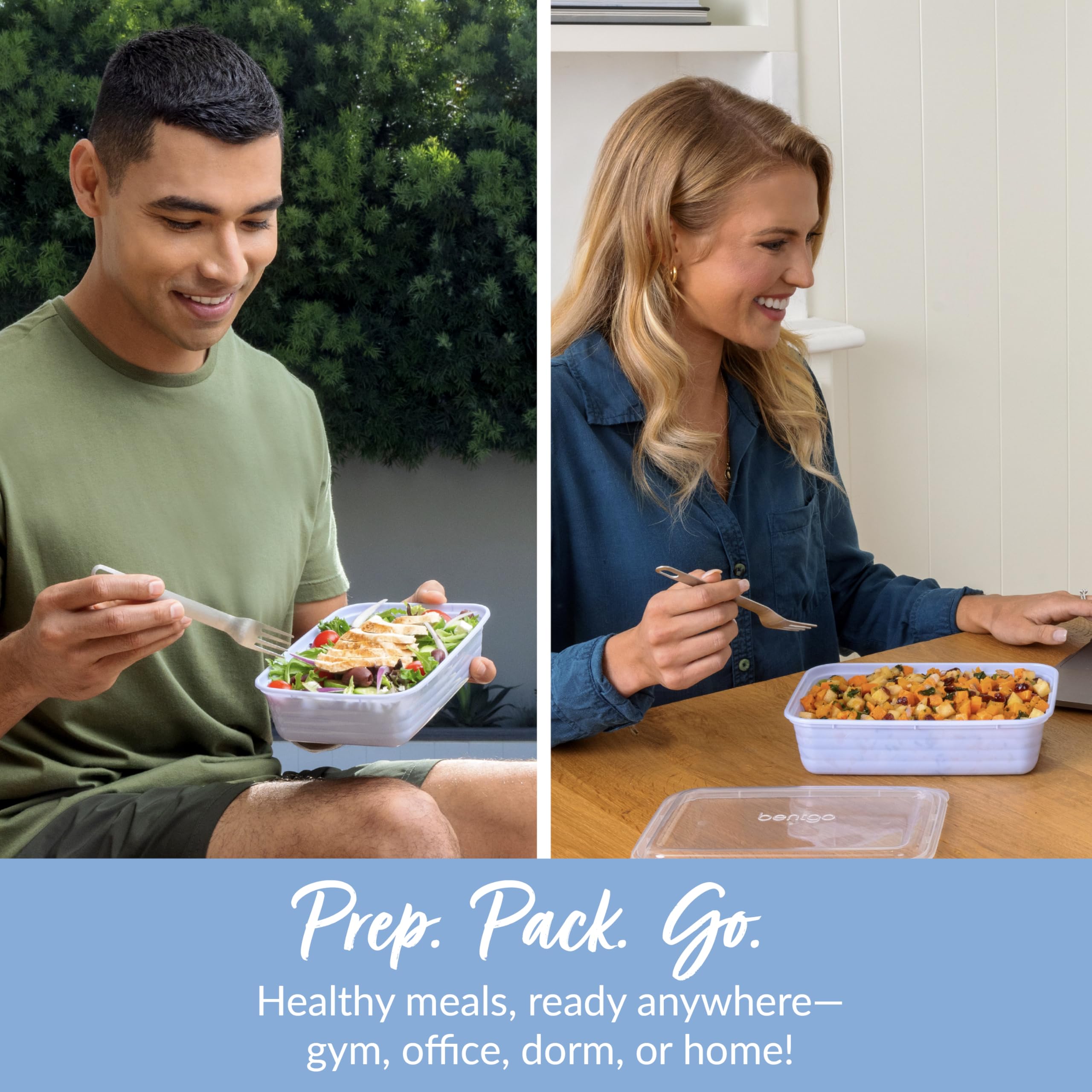 Bentgo Prep embossed measurements simplify accurate portioning at a glance.